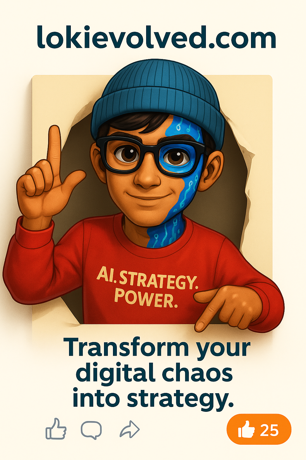 Conceptual image of an AI evolving