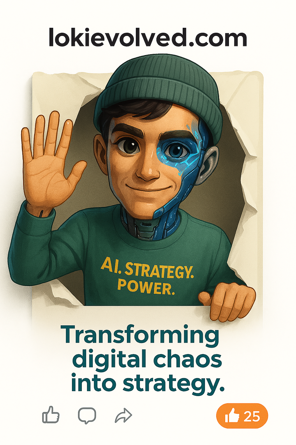 Conceptual image of digital strategy and AI services