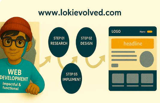 Diagram of an effective web development process flow