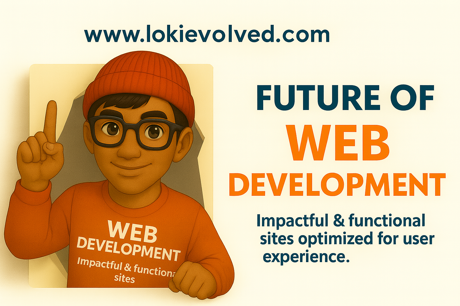 Futuristic vision of web development with AI and emerging technologies